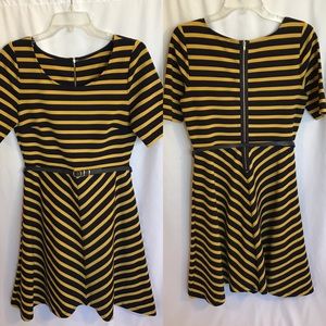 The Limited Blue and Yellow Striped Dress